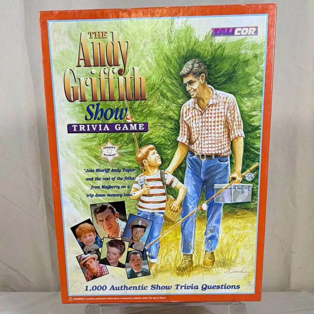 Vintage 1998 Andy Griffith Show Trivia Board Game Talicor Mayberry Complete